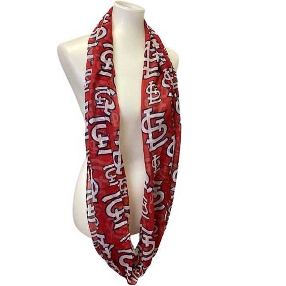 St Louis Cardinals Baseball Womens Infinity Scarf Giveaway Burlap Tote Bag Lot - Picture 2 of 8